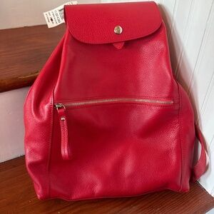 Longchamp leather backpack purse